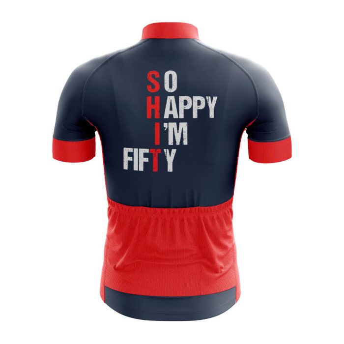 So Happy I’m 50 Cycling Jersey - Image 2