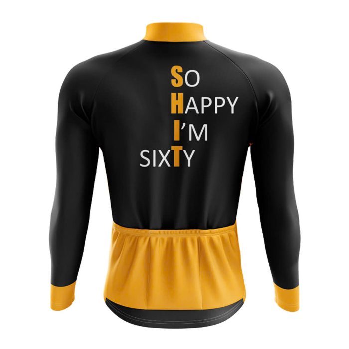 So Happy I’m 60 Long Sleeve Cycling Jersey - Image 2