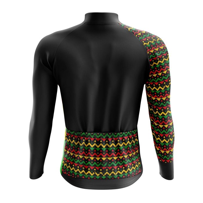 African Vibes Long Sleeve Cycling Jersey - Image 2