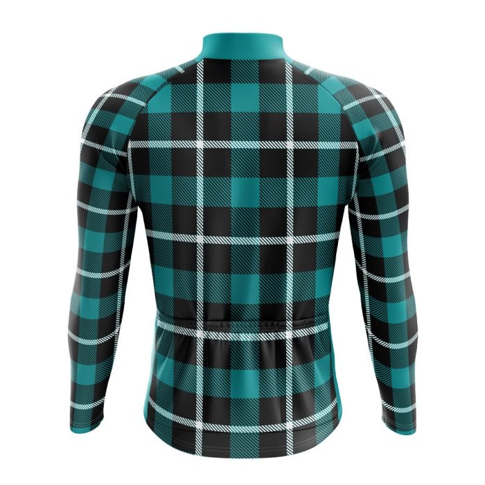 Aqua Long Sleeve Cycling Jersey - Image 2