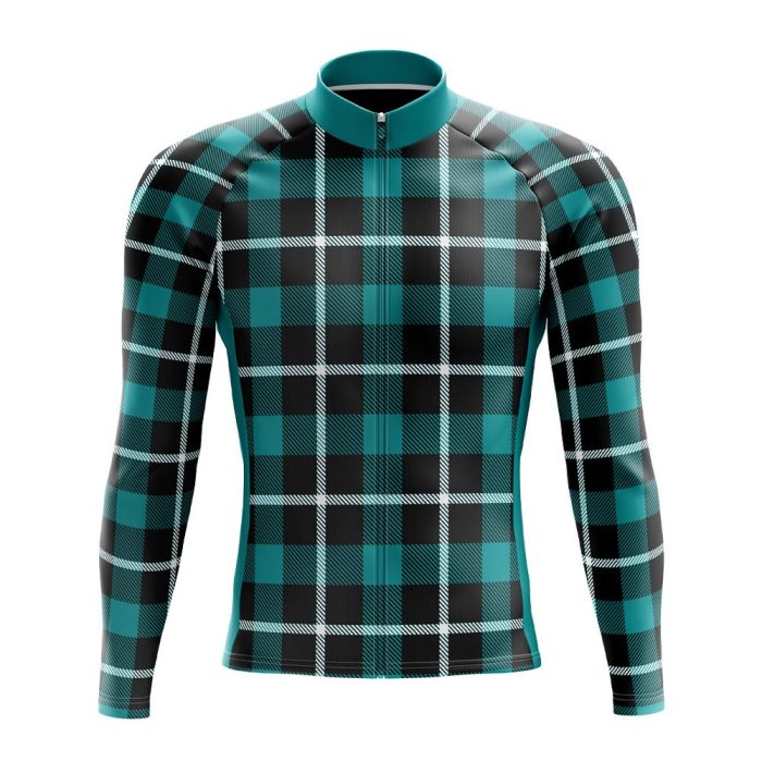 Aqua Long Sleeve Cycling Jersey