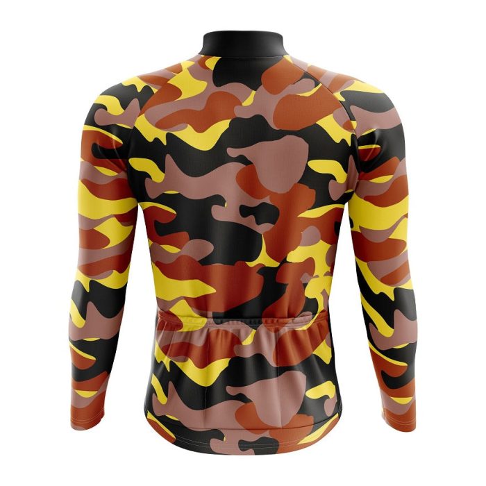 Autumn Camouflage Long Sleeve Cycling Jersey - Image 2