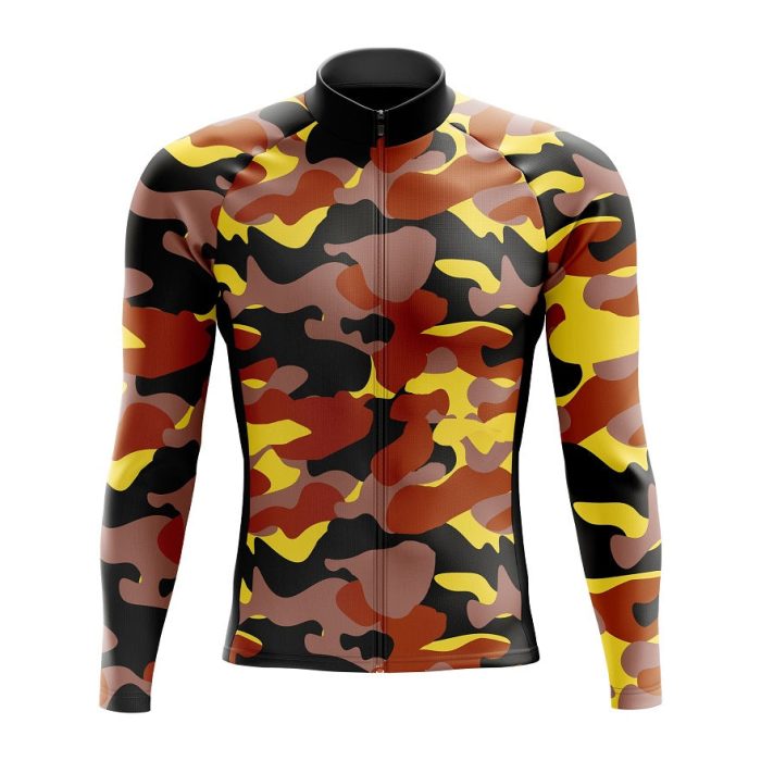 Autumn Camouflage Long Sleeve Cycling Jersey