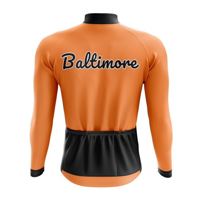 Baltimore Baseball Long Sleeve Cycling Jersey - Image 2