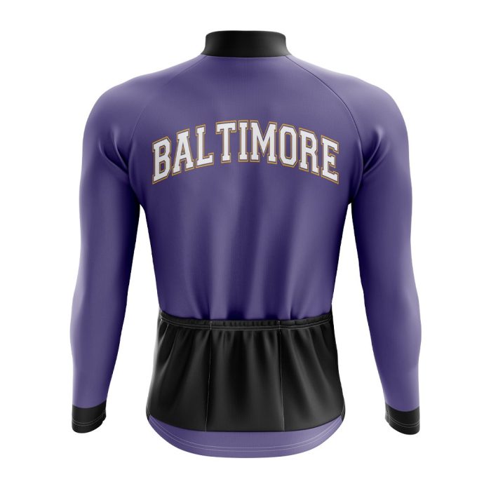 Baltimore Football Long Sleeve Cycling Jersey - Image 2