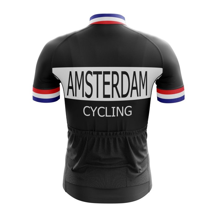 Black Amsterdam Cycling Jersey - Image 2