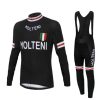 Black Molteni Long Sleeve Winter Cycling Jersey & Pants