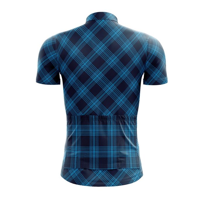 Blue & Black Lumberjack Cycling Jersey - Image 2