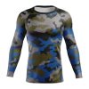 Blue Camouflage Mountain Bike Jersey