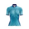 Blue Mandala Female Cycling Jersey