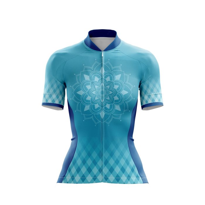 Blue Mandala Female Cycling Jersey