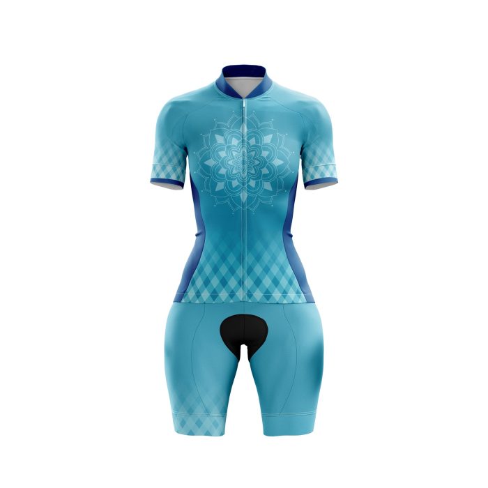 Blue Mandala Womens Cycling Kit