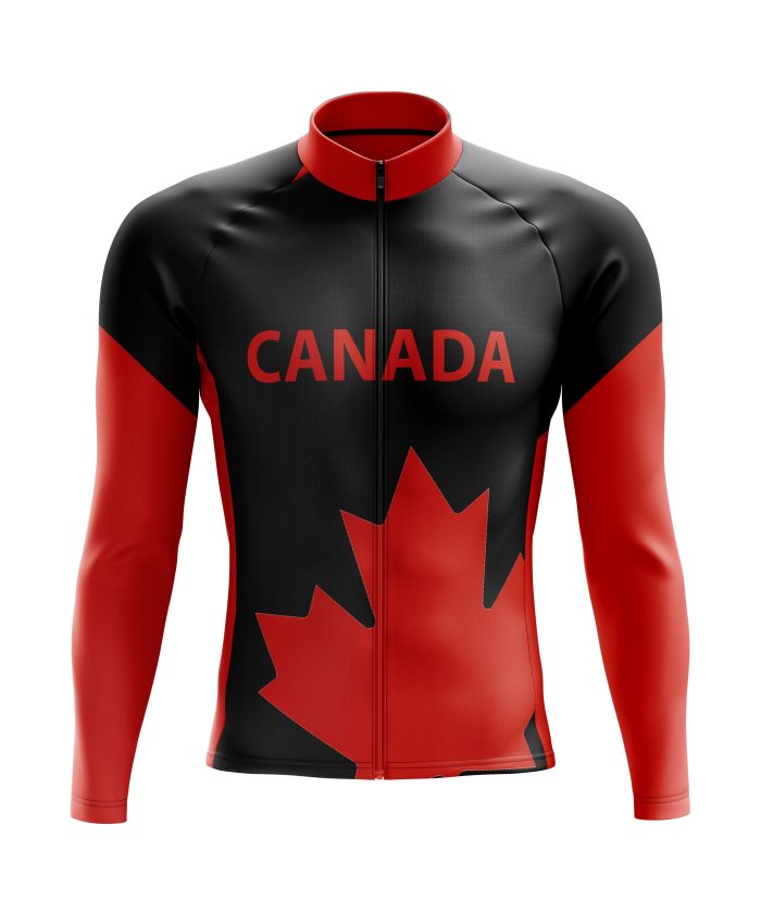 Canada Dark Long Sleeve Cycling Jersey
