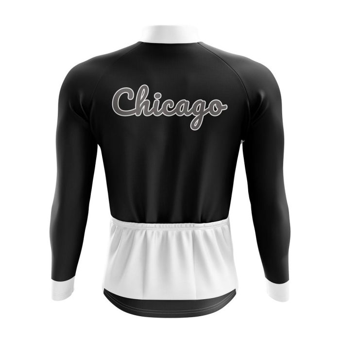 Chicago Baseball Long Sleeve Cycling Jersey - Image 2