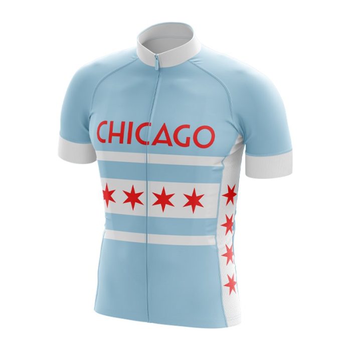 Chicago City Flag Cycling Jersey - Image 2