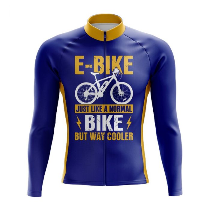 Cool E-Bike Long Sleeve Cycling Jersey