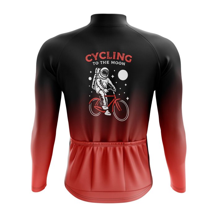 Cycling To The Moon Long Sleeve Cycling Jersey - Image 2