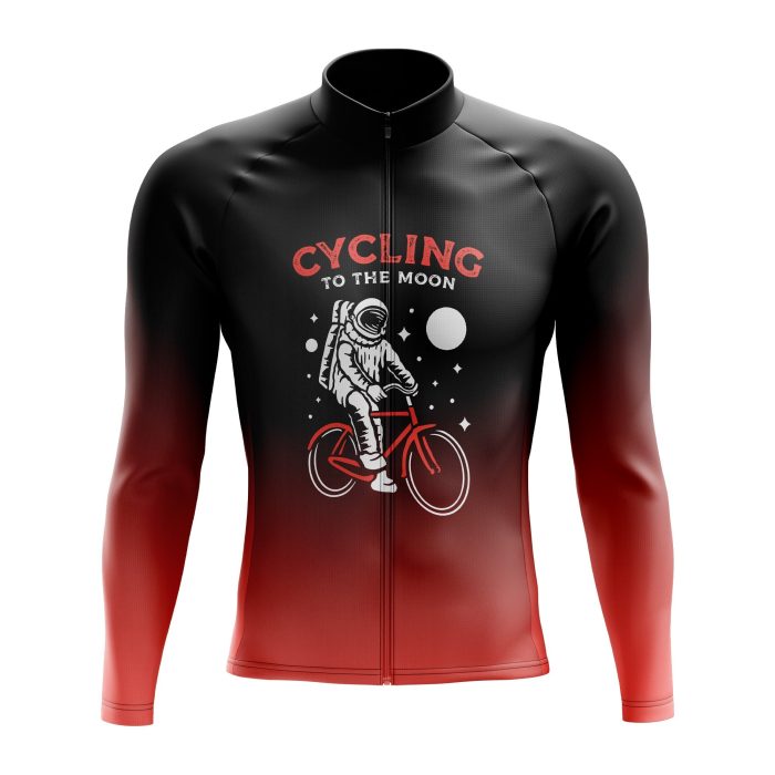 Cycling To The Moon Long Sleeve Cycling Jersey