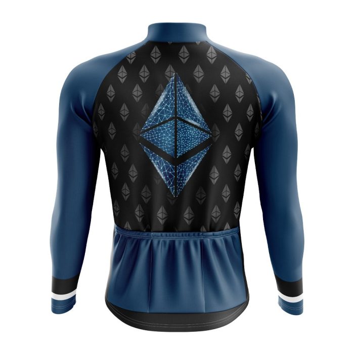 Dark Ethereum Long Sleeve Cycling Jersey - Image 2