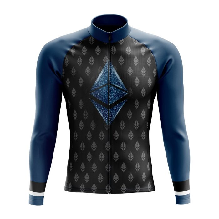 Dark Ethereum Long Sleeve Cycling Jersey