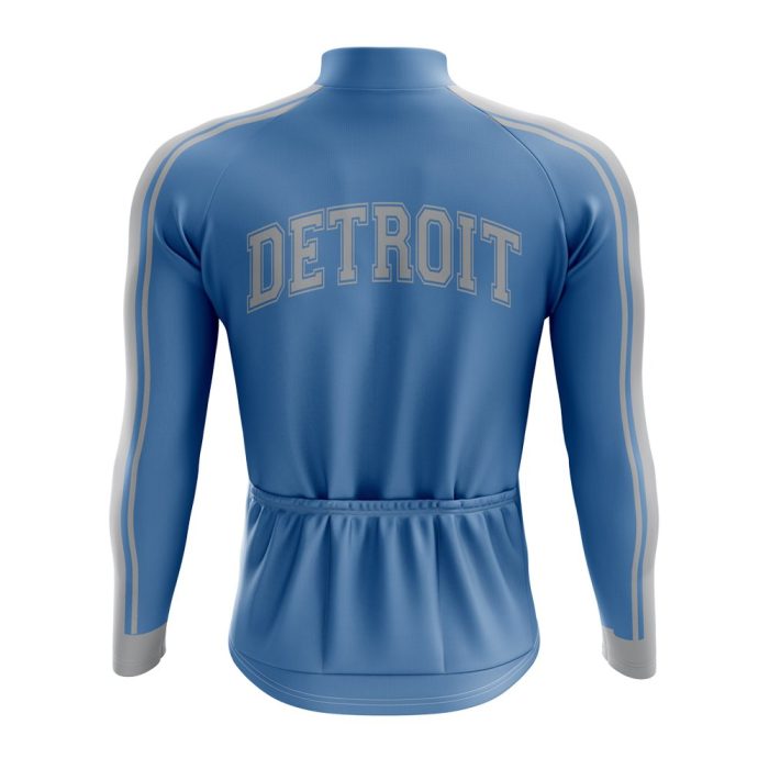 Detroit Football Long Sleeve Cycling Jersey - Image 2