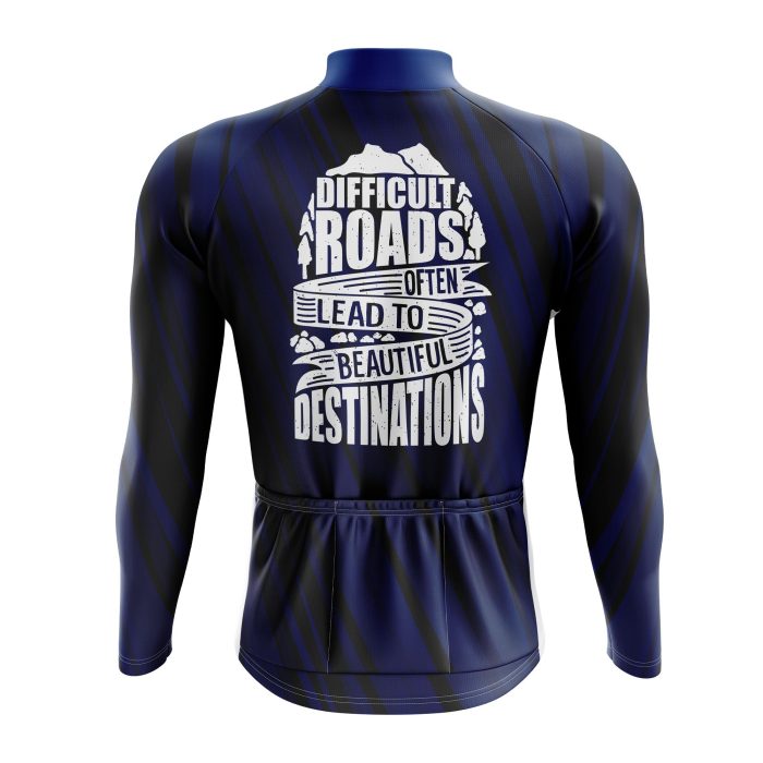 Difficult Roads Long Sleeve Cycling Jersey - Image 2
