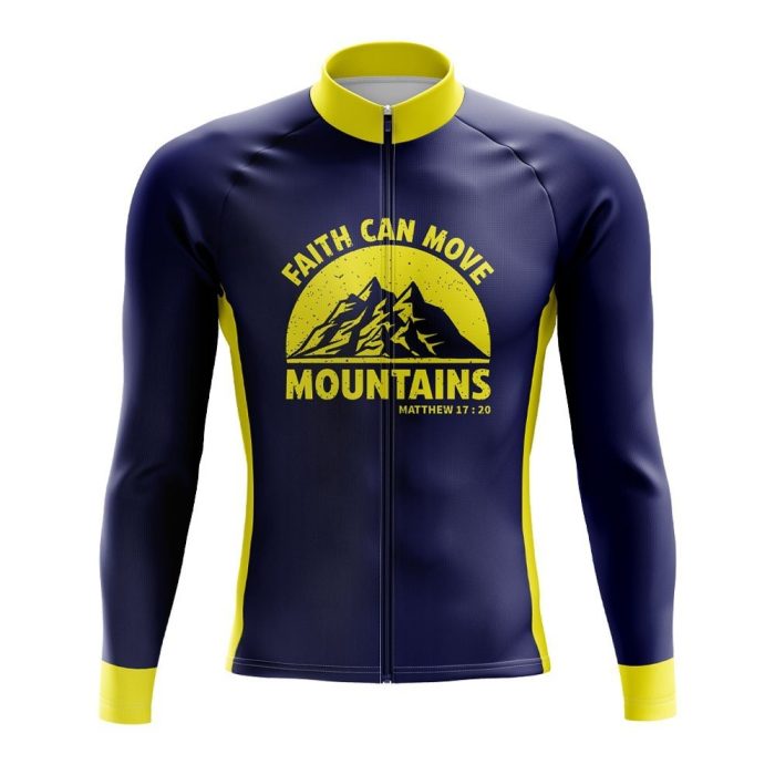Faith Moves Mountains Long Sleeve Cycling Jersey