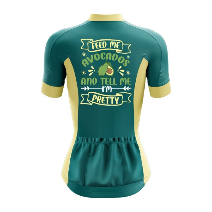 Feed Me Avocados Womens Cycling Jersey - Image 2