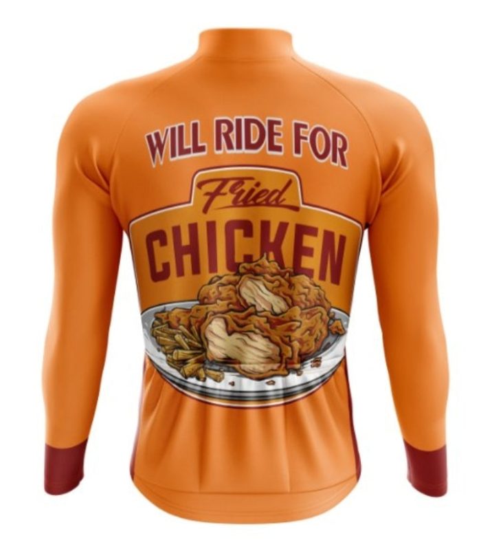 Fried Chicken Long Sleeve Cycling Jersey - Image 2
