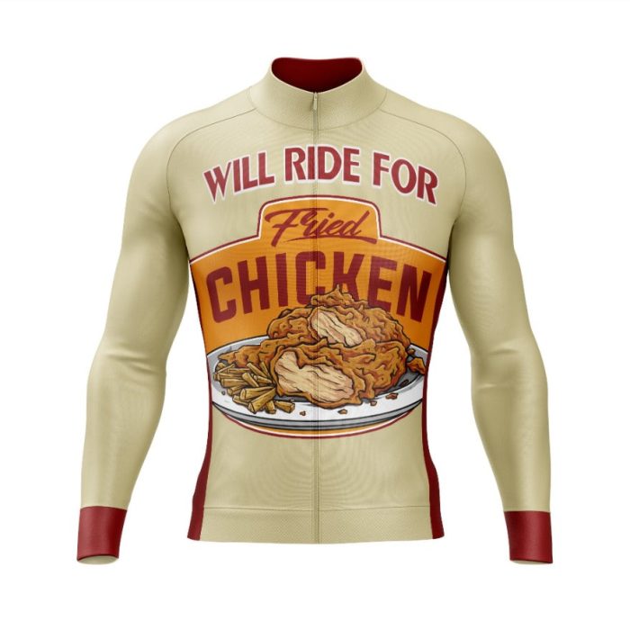 Fried Chicken Long Sleeve Cycling Jersey - Image 3