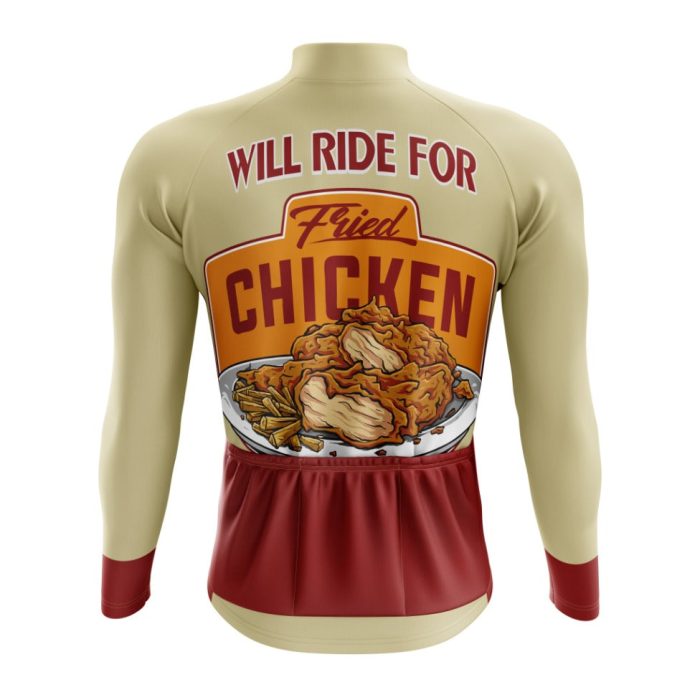 Fried Chicken Long Sleeve Cycling Jersey - Image 4