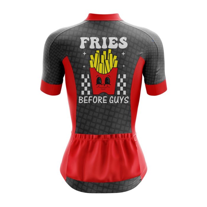 Fries Before Guys Womens Cycling Jersey - Image 2