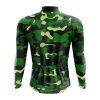 Green Camouflage Long Sleeve Cycling Jersey - Image 2