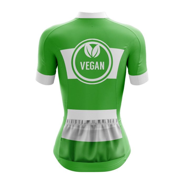 Green Ride Vegan Spirit Female Cycling Jersey - Image 2