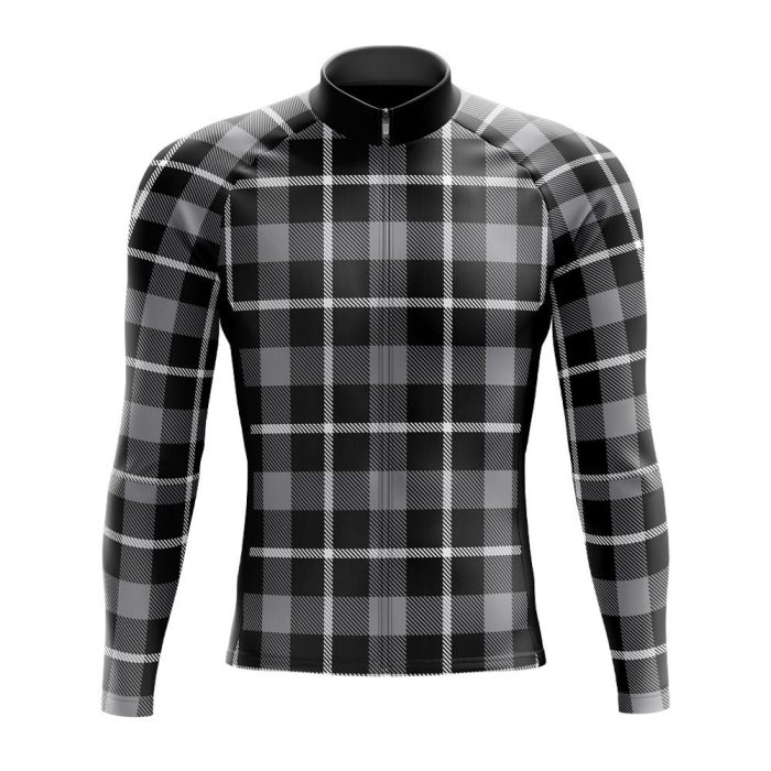 Grey Long Sleeve Cycling Jersey