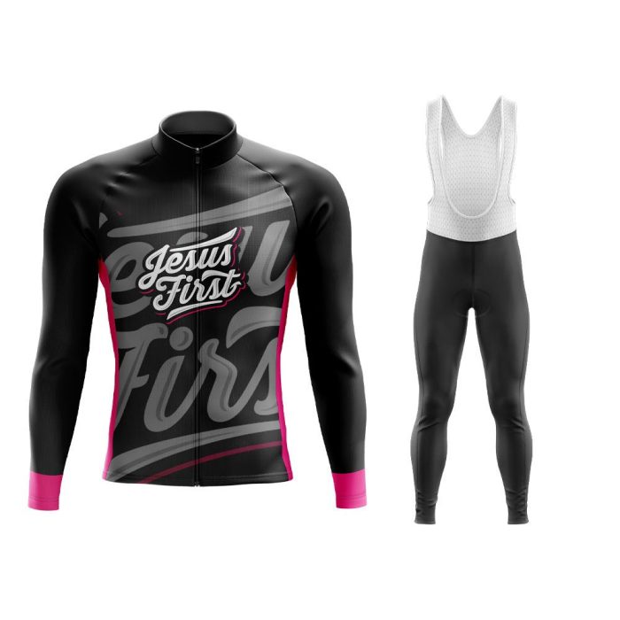 Jesus First Long Sleeve Winter Cycling Jersey & Pants