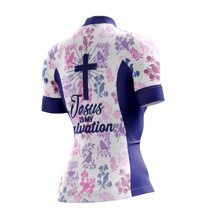 Jesus Is My Salvation Female Cycling Jersey - Image 2