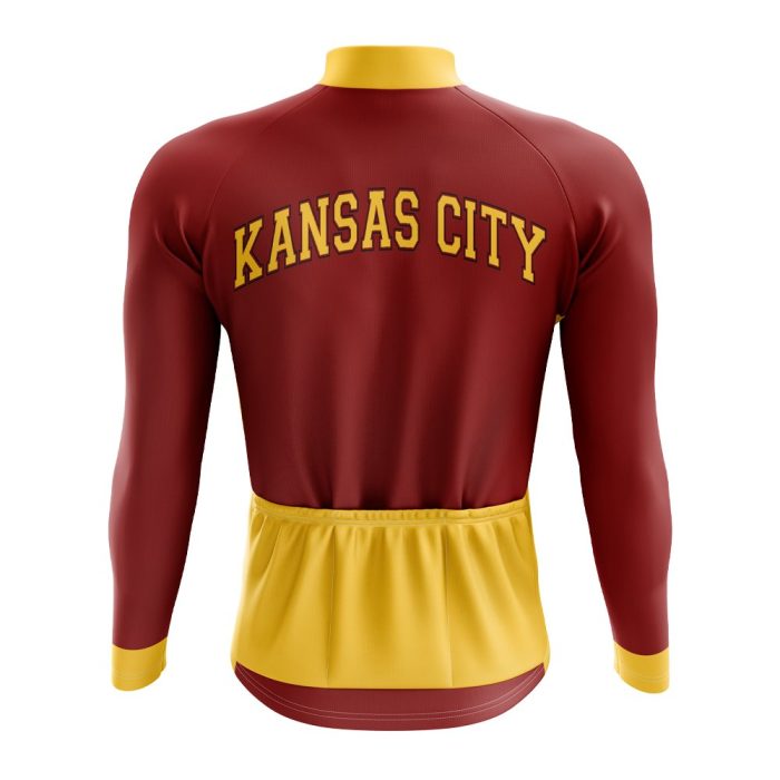 Kansas City Football Long Sleeve Cycling Jersey - Image 2