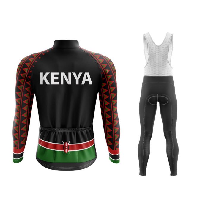 Kenya Long Sleeve Winter Cycling Jersey & Pants - Image 2