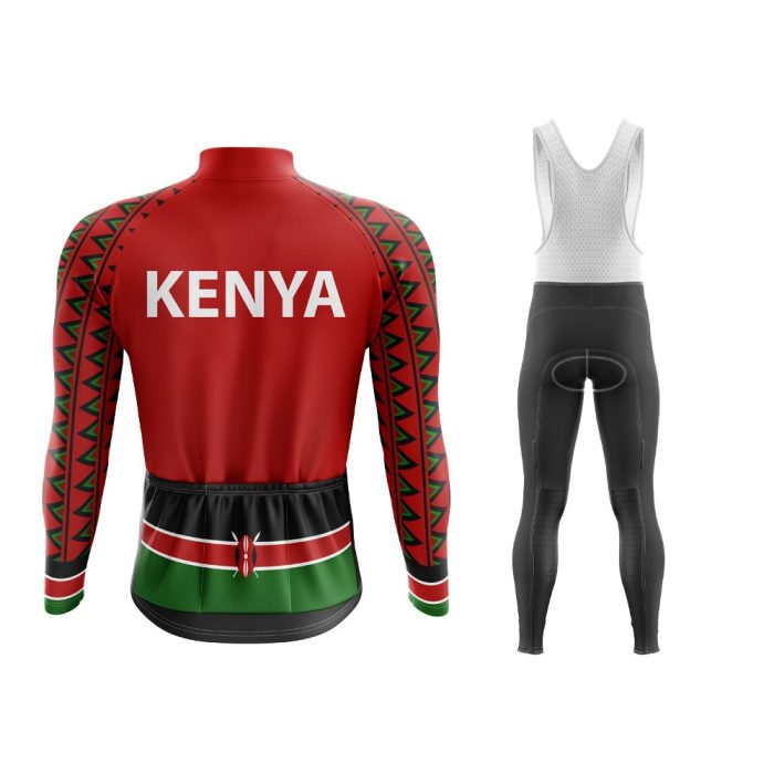 Kenya Long Sleeve Winter Cycling Jersey & Pants - Image 4