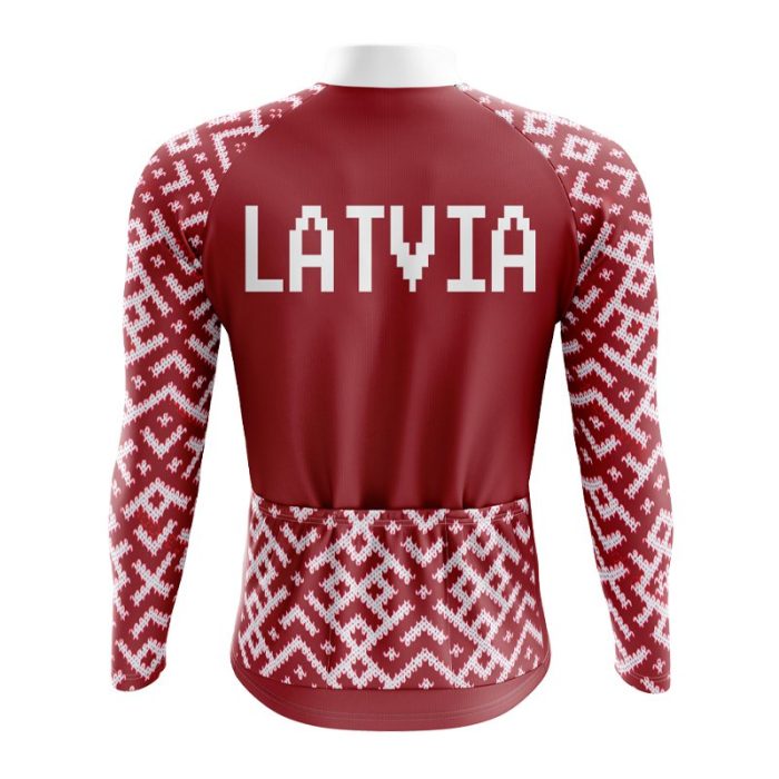 Latvia Long Sleeve Cycling Jersey - Image 2