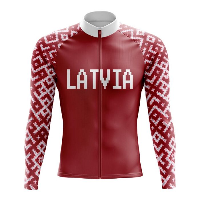 Latvia Long Sleeve Cycling Jersey