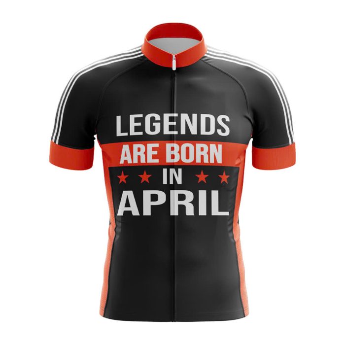 Legends Are Born in April Cycling Jersey