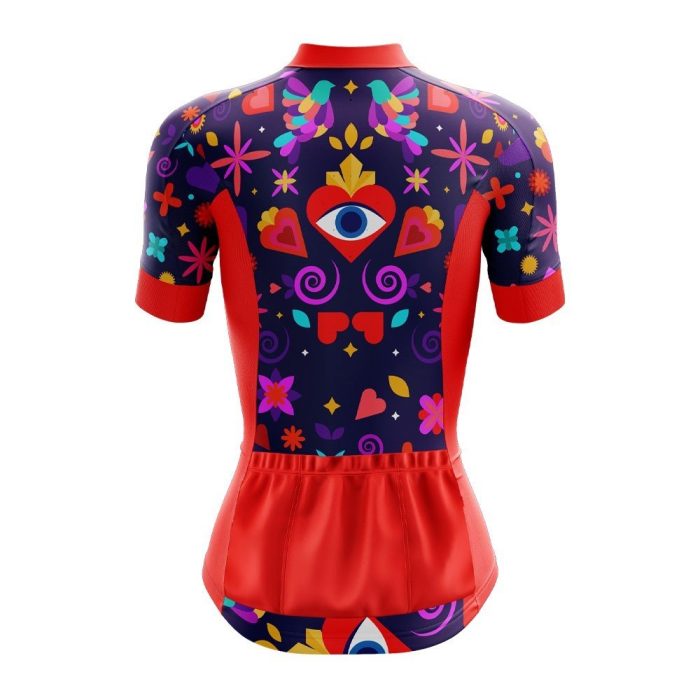 Mexican Art Female Cycling Jersey - Image 2