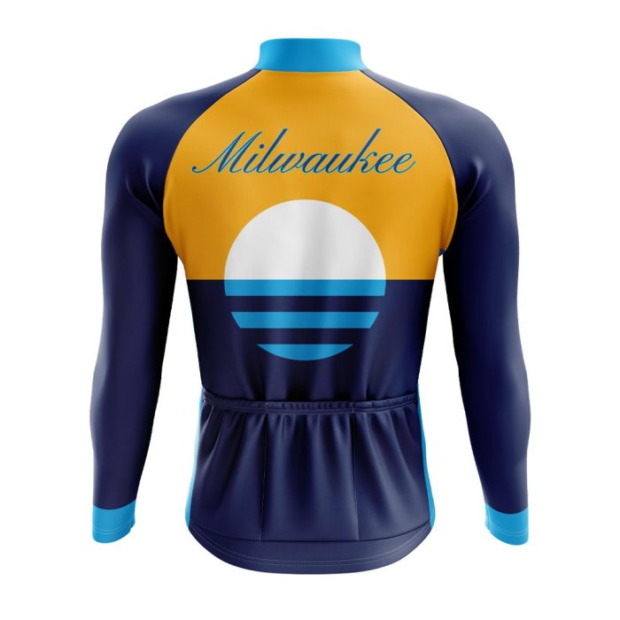 Milwaukee Flag Long Sleeve Cycling Jersey - Image 2