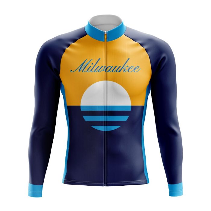 Milwaukee Flag Long Sleeve Cycling Jersey