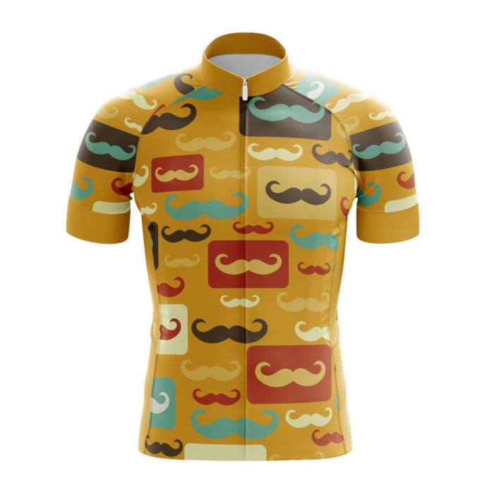 Moustache Pattern Bicycle Jersey - Image 3