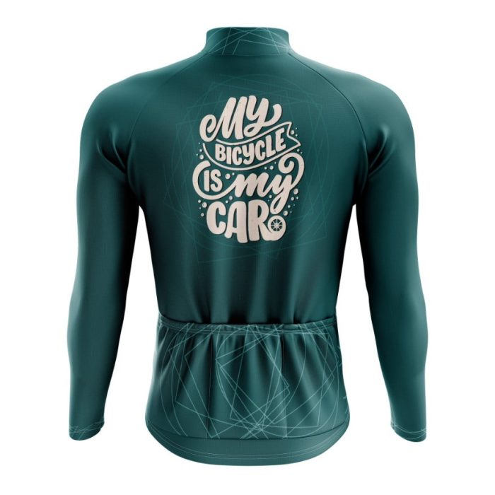 My Bicycle Is My Car Long Sleeve Cycling Jersey - Image 2