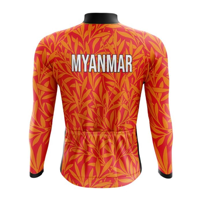 Myanmar Long Sleeve Cycling Jersey - Image 2