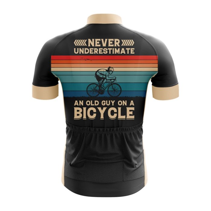Never Underestimate An Old Guy A Bike Cycling Jersey - Image 2